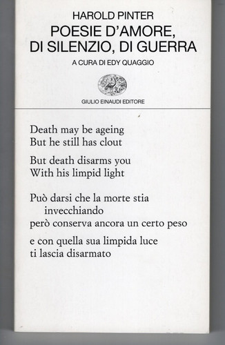 Harold pinter poesie - harold,