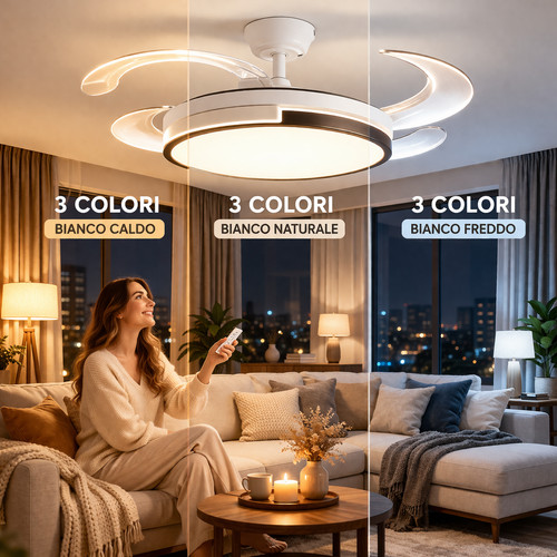 Ventilatore soffitto led - ventilatore, da